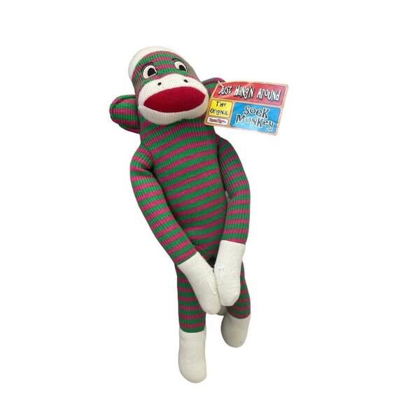 VINTAGE 2008 SOCK MONKEY THE ORIGINAL 19’ COLLECTIBLE RARE JUST HANGING AROUND - Picture 10 of 12